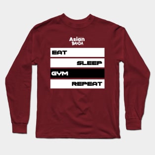 Eat sleep gym repeat Long Sleeve T-Shirt